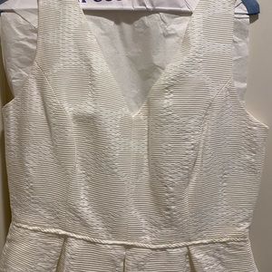 J Crew like new white jacquard fabric dress